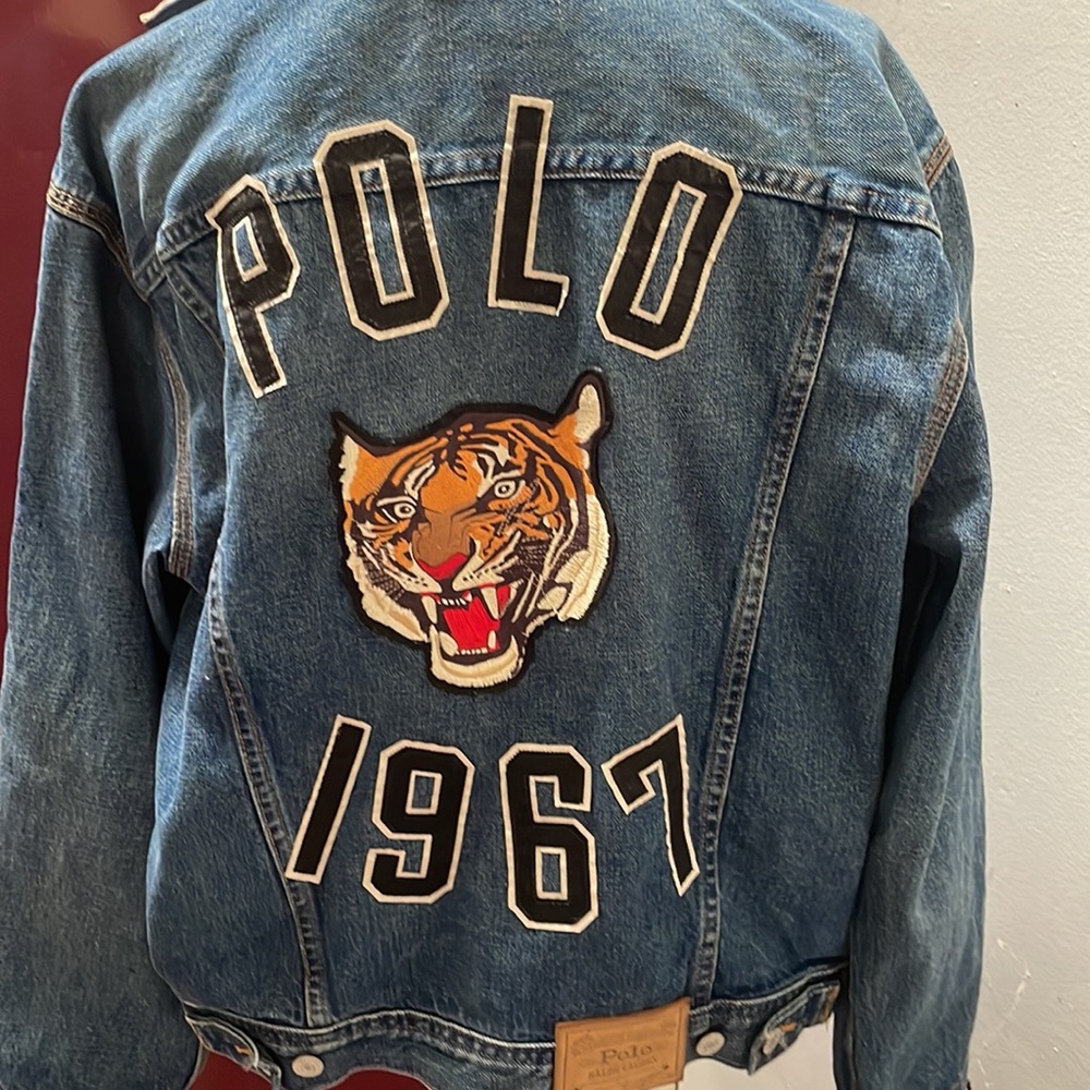 Mens Polo Ralph Lauren Tiger 1967 Corduroy collar Jean Jacket